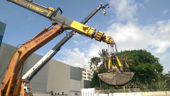 Τηλεσκοπικός βραχίονας Clamshell σειράς KM με εκσκαφέα μεγάλης εμβέλειας με βραχίονα περονοφόρου γερανού