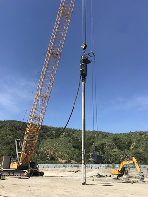100kw ηλεκτρική κατώτατων τροφών κατασκευή 300kN αντικατάστασης δόνησης Vibroflot παράκτια