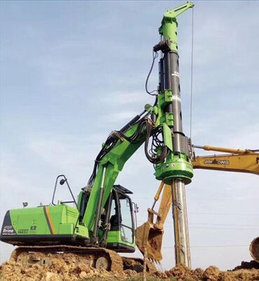 Περιστροφική Μηχανή Πασσαλόπηξης με Δύναμη Ανύψωσης 50kN, Ροπή Εξόδου Περιστροφικής Κεφαλής 35kNm και Κλίση προς τα Εμπρός 10° για Αποτελεσματική Κατασκευή Θεμελίωσης με Πασσάλους