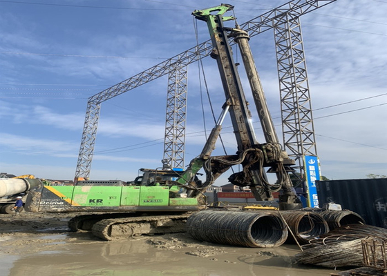 Οικοδομές 1500mm χρησιμοποιημένο 125kNm σωρών τρυπάνι αντιολισθητικών αλυσίδων οδηγών περιστροφικό υδραυλικό